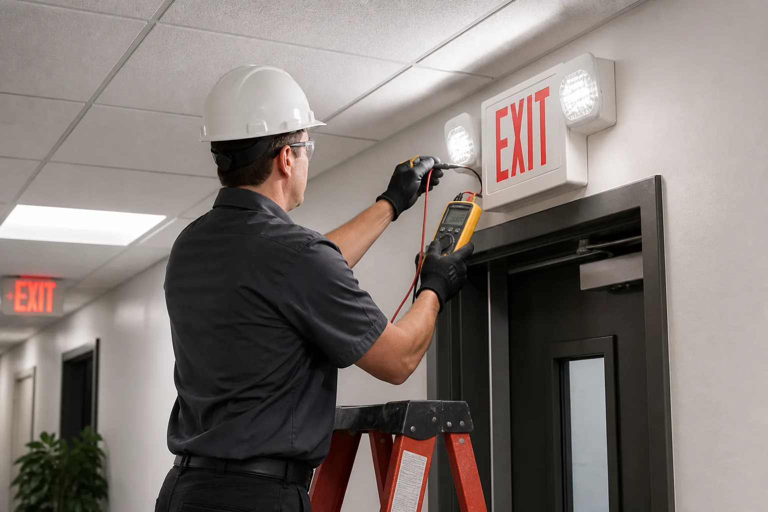 Commercial emergency and exit light testing