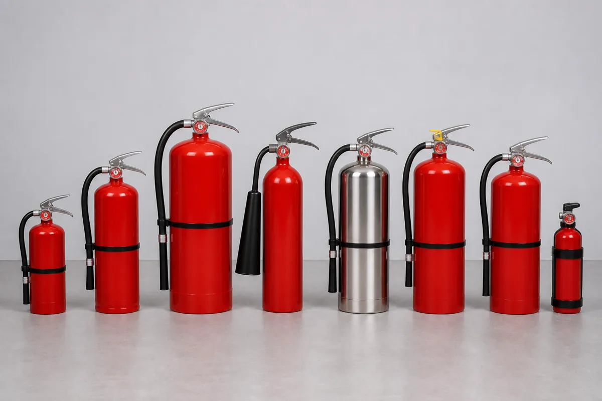 Selection of professional fire extinguishers